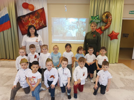 В группе «Бабочки» Ново-Девяткинского сада прошли мероприятия к 80 годовщине Дня Победы В группе «Бабочки» Ново-Девяткинского сада прошли мероприятия к 80 годовщине Дня Победы.